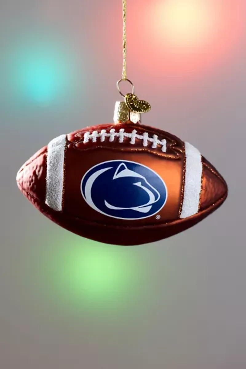Penn State Football Shaped Glass Ornament