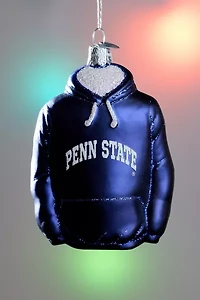 Penn State Hoodie Glass Ornament