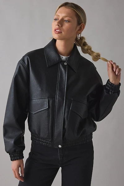 UO Casey Faux Leather Moto Jacket