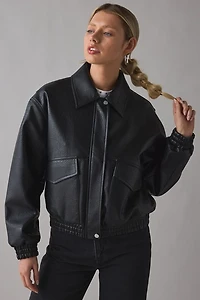 UO Casey Faux Leather Moto Jacket