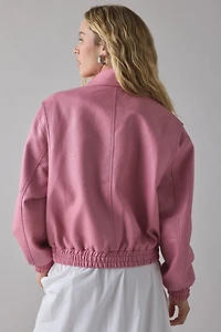 UO Bumbalina Cropped Faux Leather Moto Jacket