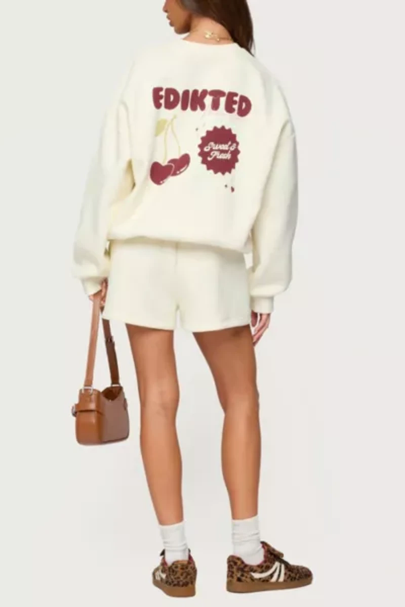 Edikted Cherry Babe Sweatshirt