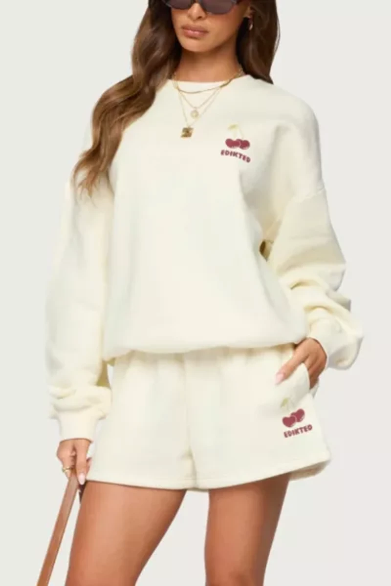 Edikted Cherry Babe Sweatshirt