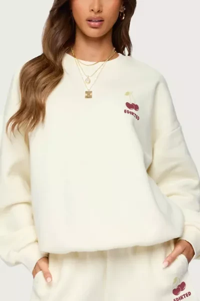 Edikted Cherry Babe Sweatshirt