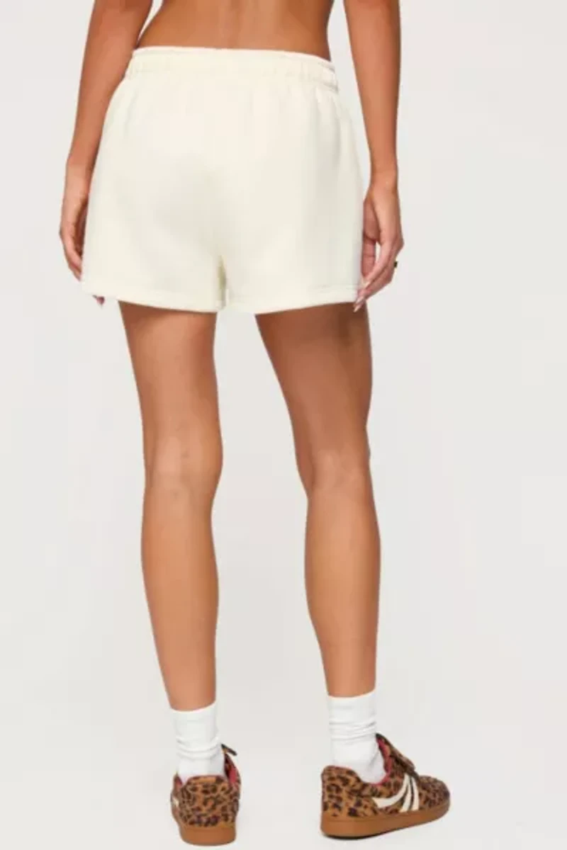 Edikted Cherry Babe Sweat Shorts