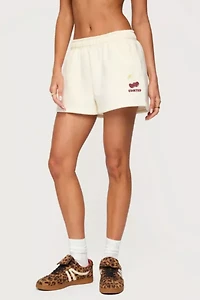 Edikted Cherry Babe Sweat Shorts