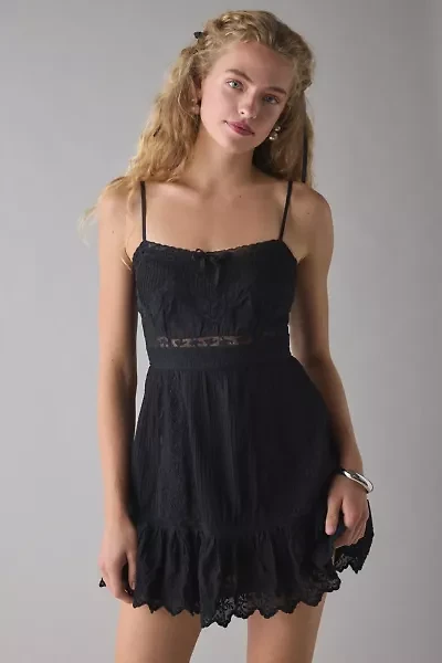 LoveShackFancy Maera Lace Trimmed Mini Dress