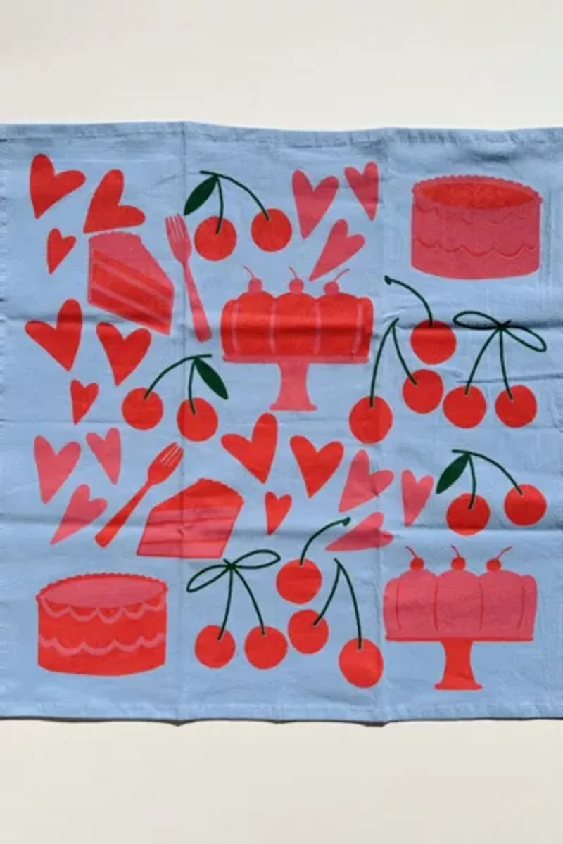 Julie Peach Sweets Tea Towel