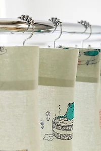 Silly Frogs Patterned Shower Curtain