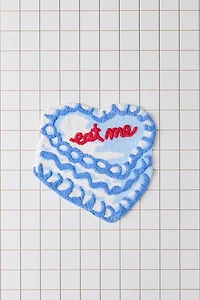 Eat Me Heart Cake Shaped Tufted Bath Mat