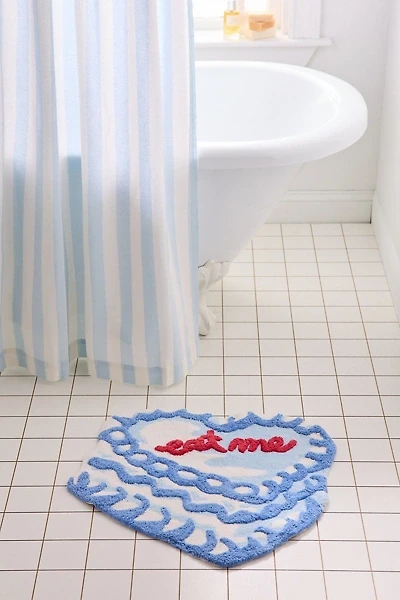 Eat Me Heart Cake Shaped Tufted Bath Mat