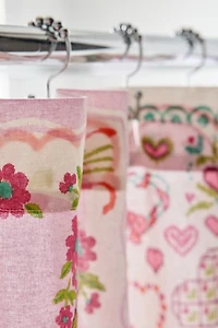 Needlepoint Hankies Patterned Shower Curtain