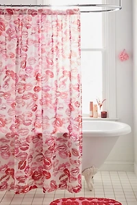 Lipstick Stain Patterned Shower Curtain
