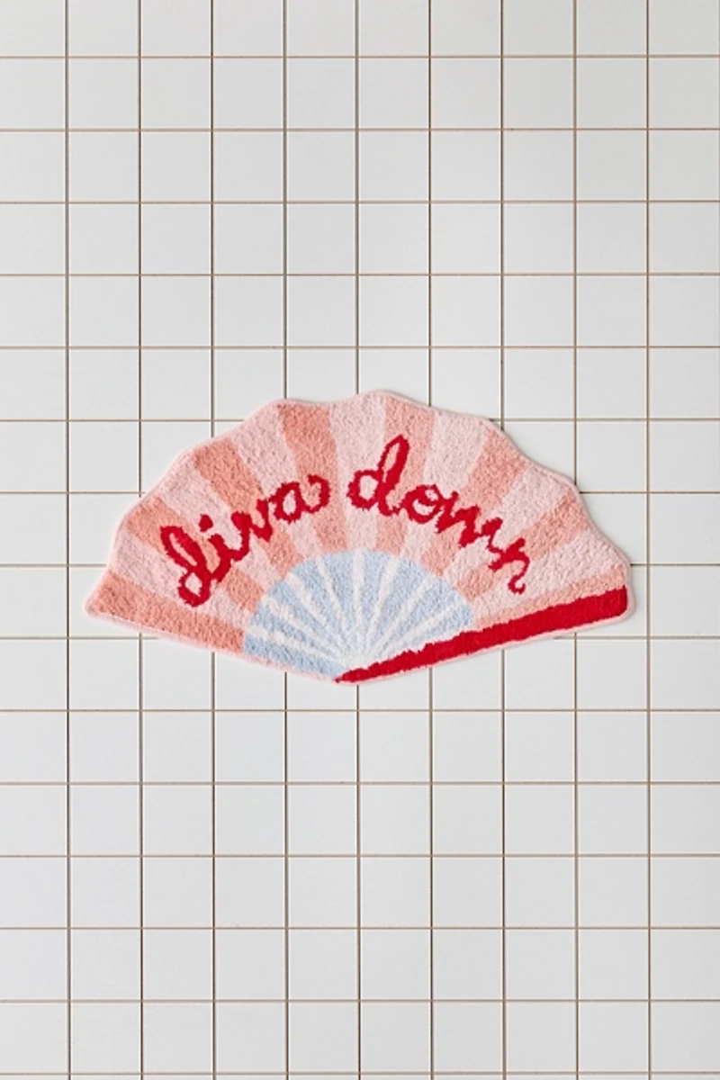 Hand Fan Shaped Tufted Bath Mat