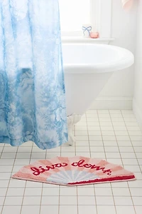 Hand Fan Shaped Tufted Bath Mat