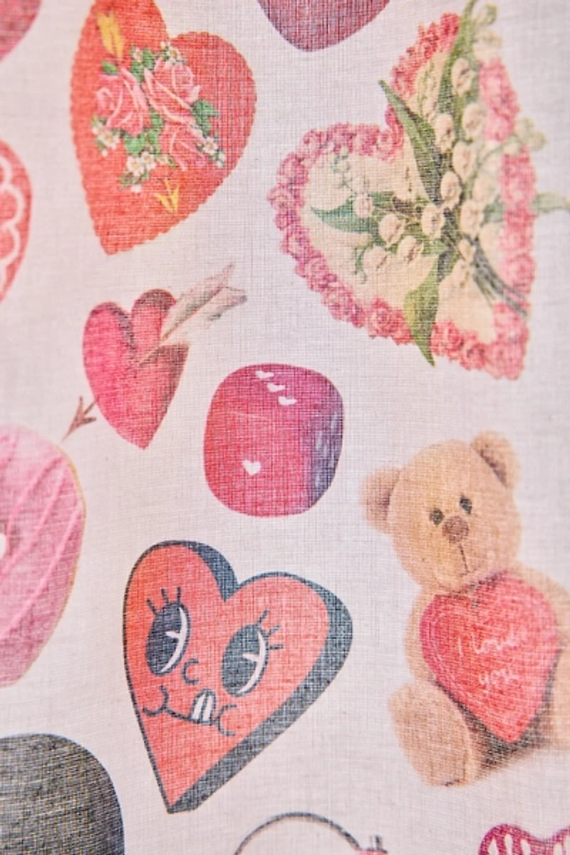 Galentine’s Collage Patterned Shower Curtain