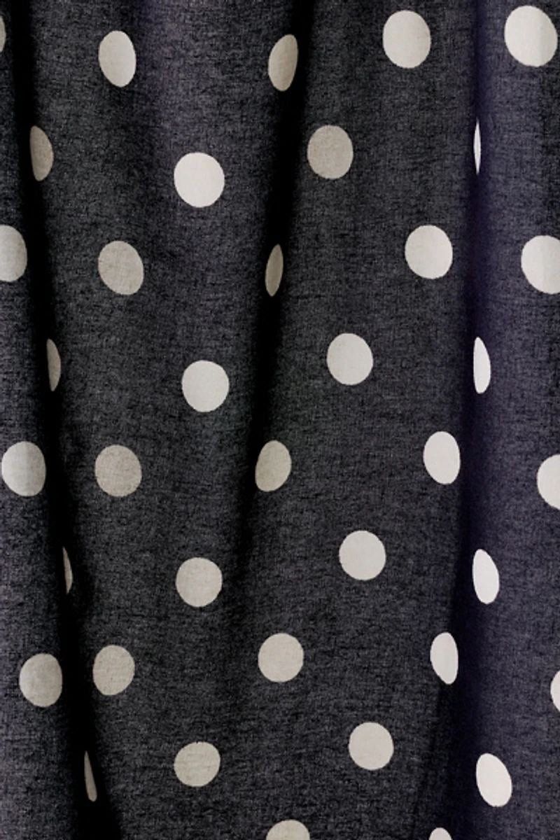 Scalloped Tie-Top Café Curtain Set