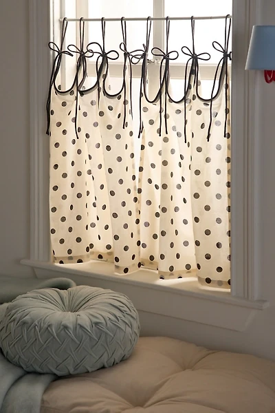 Scalloped Tie-Top Café Curtain Set