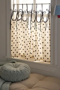 Scalloped Tie-Top Café Curtain Set