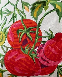 YaYa & Co. Caprese Tomato Organic Cotton Throw Pillow
