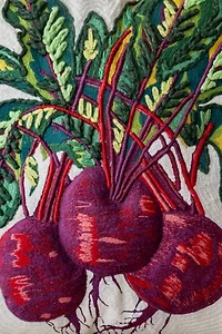 YaYa & Co. Hardy Beet Organic Cotton Throw Pillow