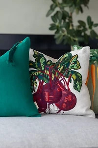 YaYa & Co. Hardy Beet Organic Cotton Throw Pillow