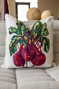 YaYa & Co. Hardy Beet Organic Cotton Throw Pillow