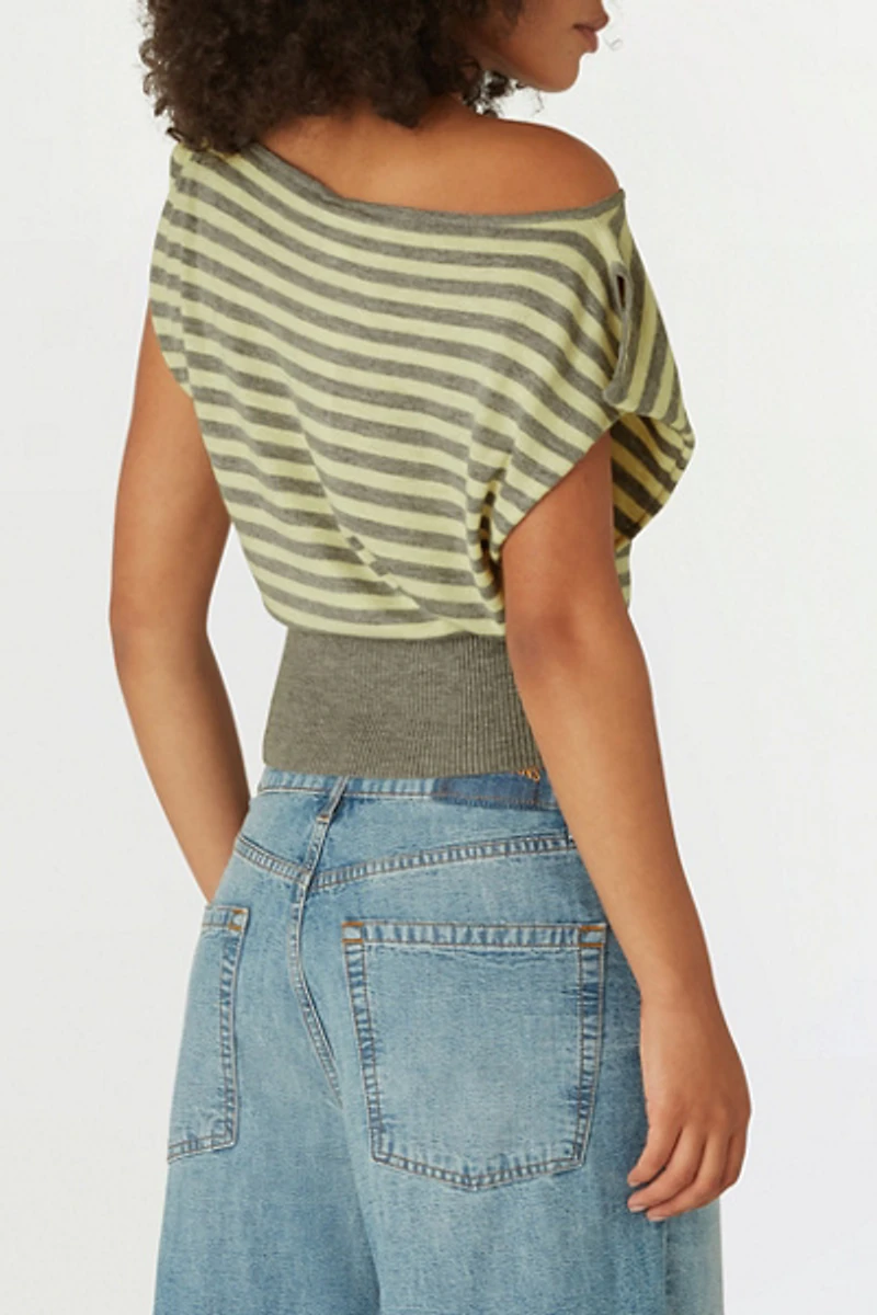 BDG Bailey Banded Short Sleeve Dolman Sweater