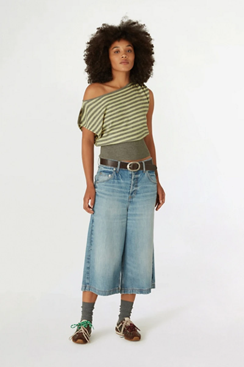 BDG Bailey Banded Short Sleeve Dolman Sweater