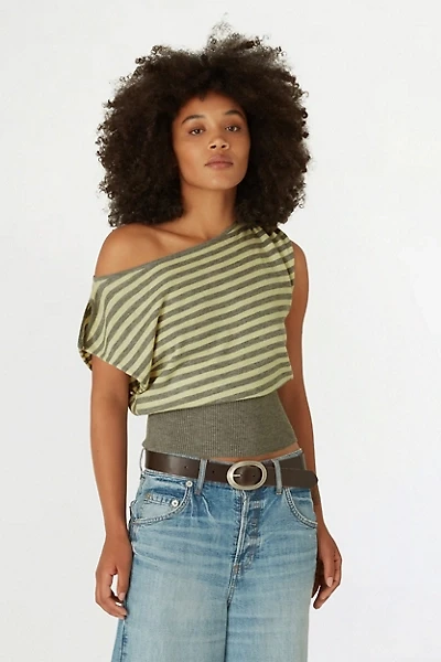 BDG Bailey Banded Short Sleeve Dolman Sweater