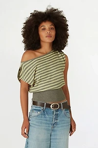 BDG Bailey Banded Short Sleeve Dolman Sweater
