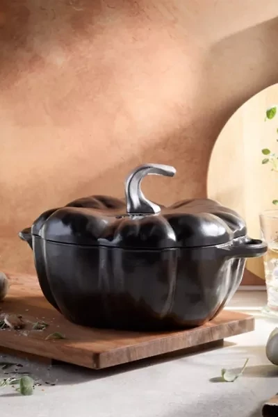 STAUB Cast Iron 3.5-qt Pumpkin Cocotte Dutch Oven
