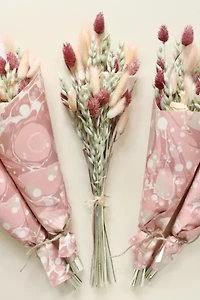 Roxanne’s Dried Flowers Pink Marble Bouquet