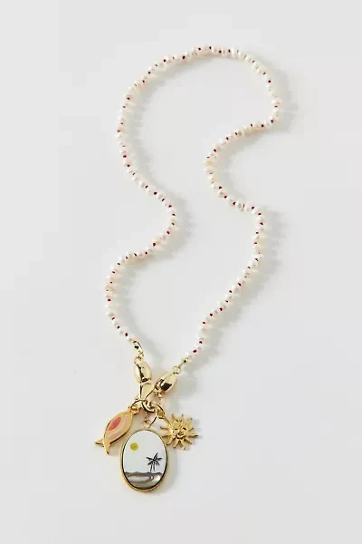 Vintage By The Sage Vintage Seaside Sunset Pendant Charm Necklace