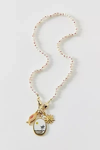 Vintage By The Sage Vintage Seaside Sunset Pendant Charm Necklace