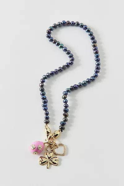 Vintage By The Sage Vintage Lucky One Beaded Charm Necklace