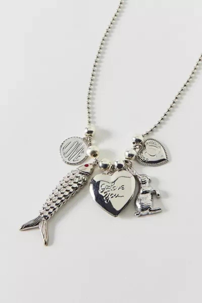 Vintage By The Sage Vintage Lucky Fish Charm Necklace
