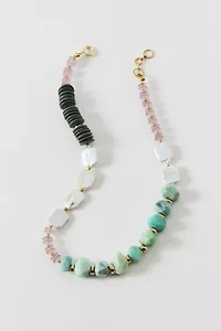 Vintage By The Sage Vintage Blushed Beads Multi-Stone Necklace