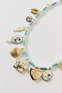 Vintage By The Sage Vintage Seaside Beaded Charm Necklace