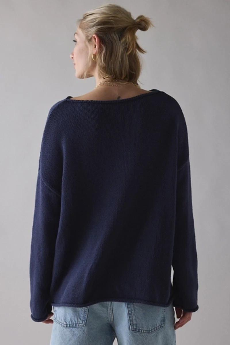 BDG Reagen Tulip Graphic Oversized Rollneck Sweater