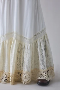 Kimchi Blue Love Notes Tiered Lace Trim Maxi Skirt