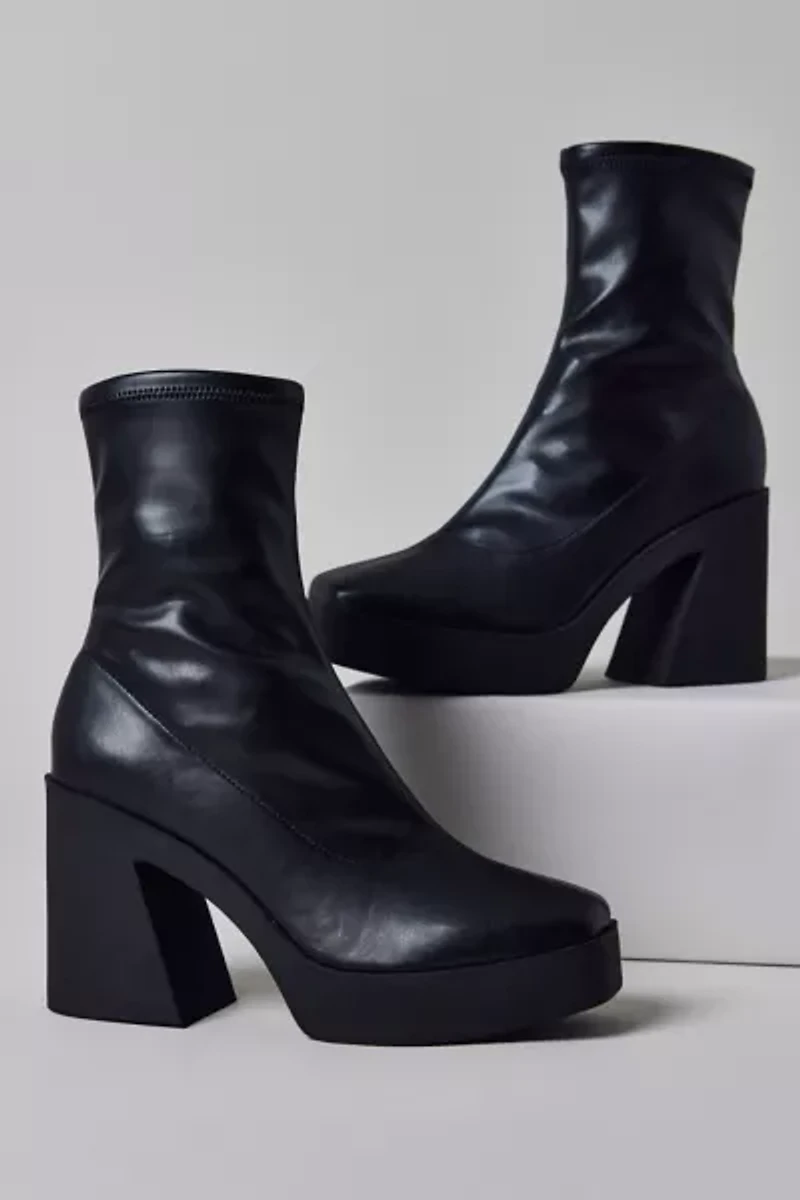 UO Stretch Faux Leather Ankle Boot
