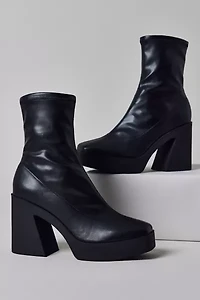 UO Stretch Faux Leather Ankle Boot