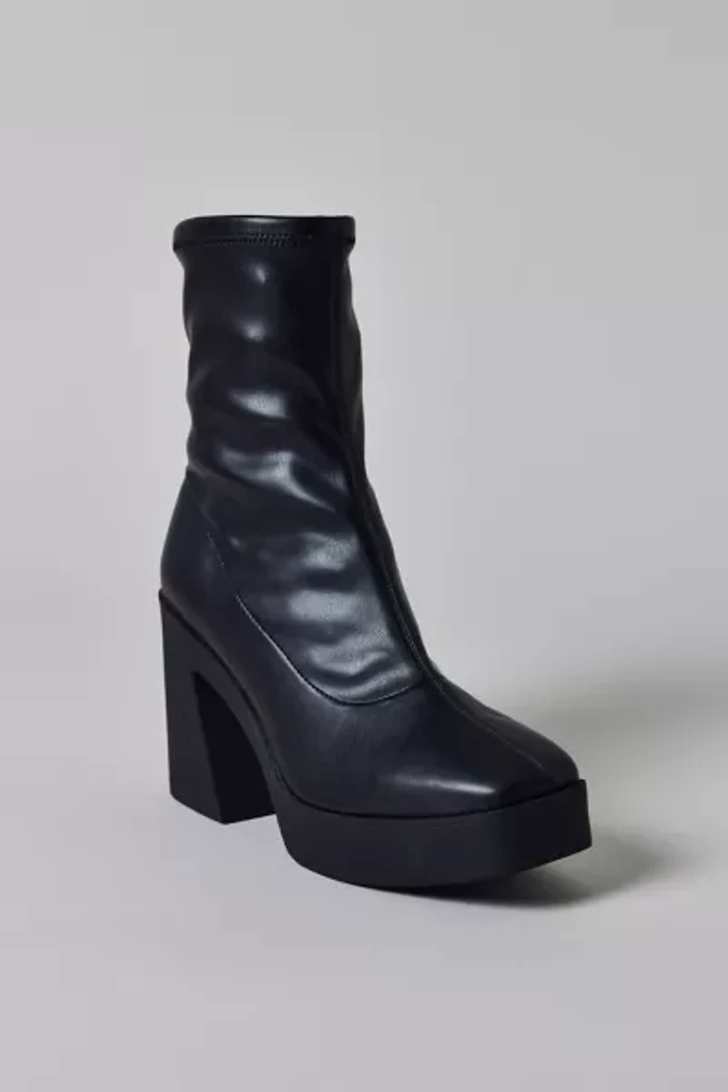 UO Stretch Faux Leather Ankle Boot