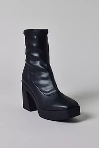 UO Stretch Faux Leather Ankle Boot