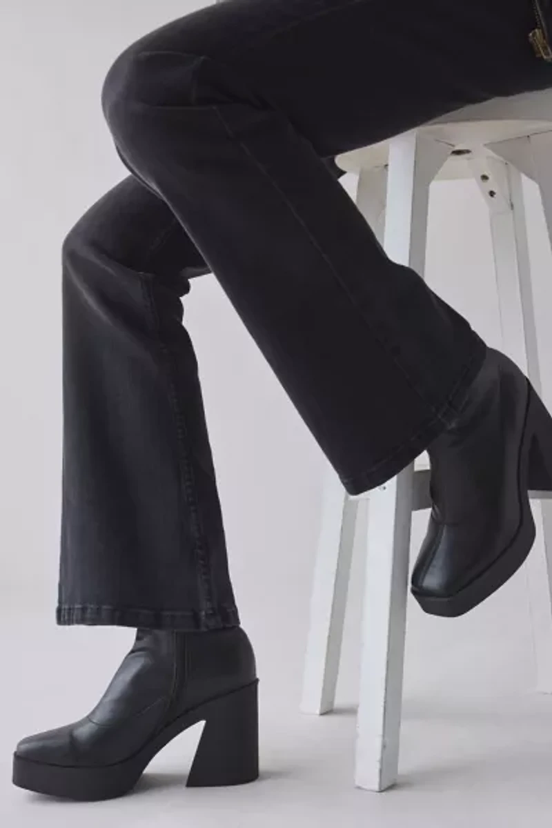 UO Stretch Faux Leather Ankle Boot