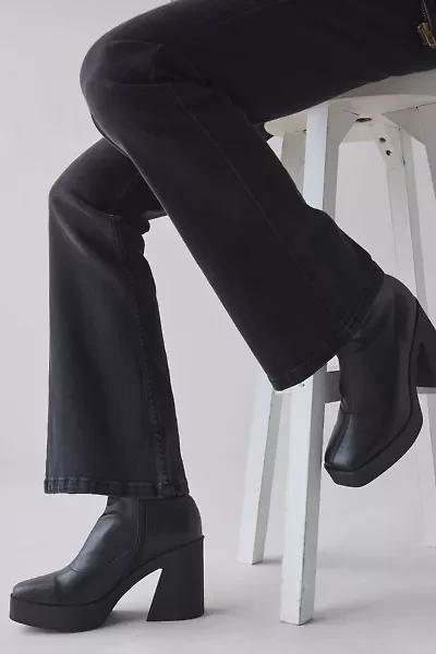 UO Stretch Faux Leather Ankle Boot