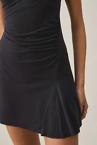 BDG Fia Semi-Sheer Jersey knit Off-The-Shoulder Mini Dress