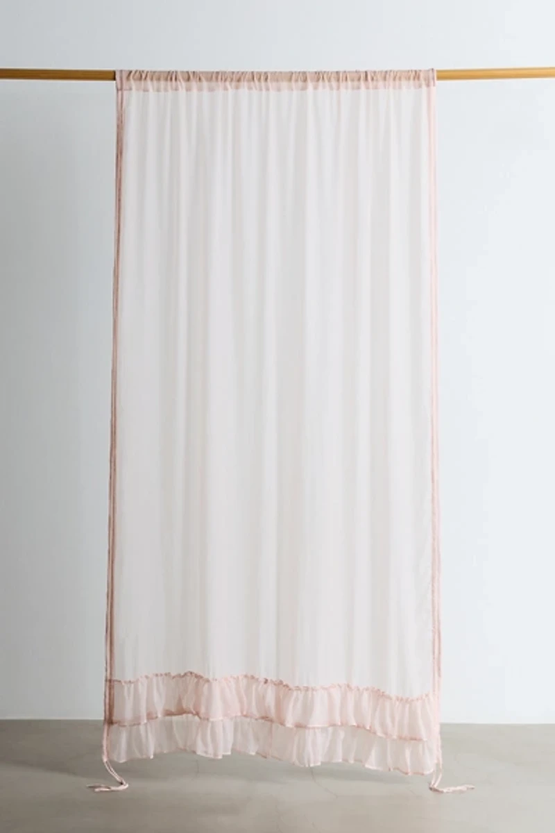 Ruffle Roman Shade Window Panel