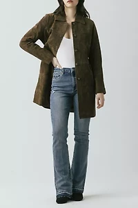 BLANKNYC Black Coffee Long Suede Jacket